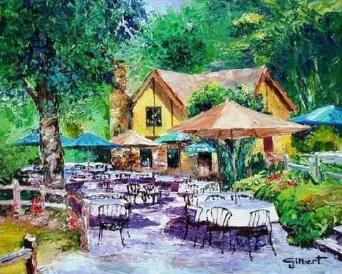 Old Angler's spectacular outdoor patio