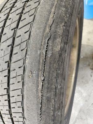 Drove over an hour at interstate highway speed on this tire - Henderson Chevrolet knew I would be doing that.