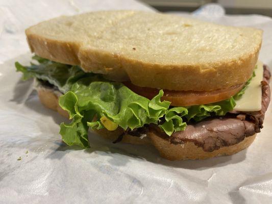 Roast Beef & Swiss Sandwich