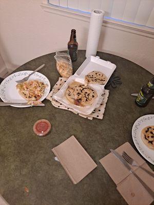 Pork/Cheese Papusas.