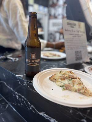 Frank Sinatra (Chicken Basil Pesto) and a Lager