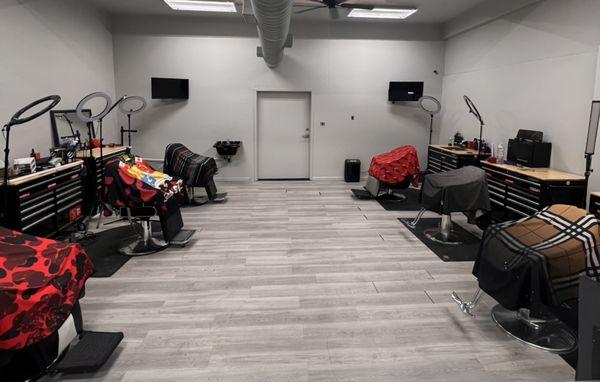 Inside look of our barber shop