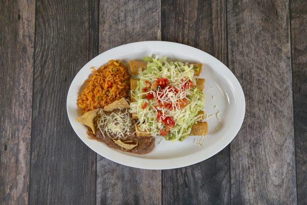 Handmade rolled tacos