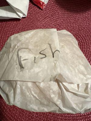 The Bulgogi Burger labeled "Fish" because it was fish, although they yelled out "bulgogi burger order ready"