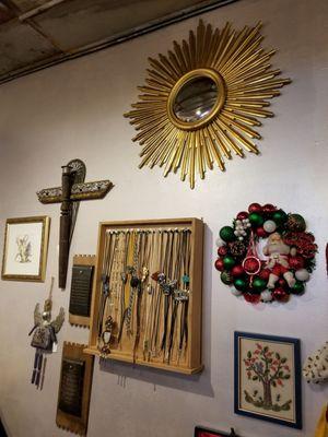 Vintage and handmade decor.