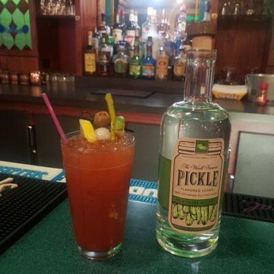 World Famous Pickle Vodka!!  Best Bloody Mary's at Eddy's Bar. Sports Bet Montana too!