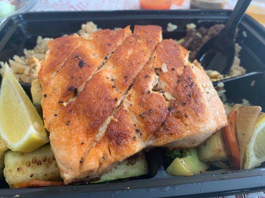 Salmon and Filet Mignon.