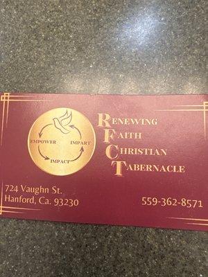 Renewing Faith Christian Tabernacle