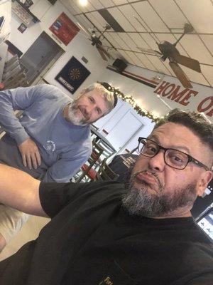 Here with my boy killing time waiting on kids at school