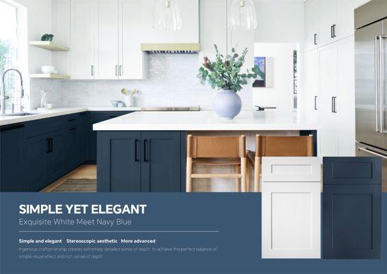 Navy blue & Ashland mix and match project