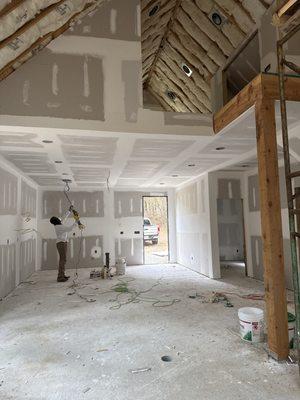 hung on drywall and ready to paint