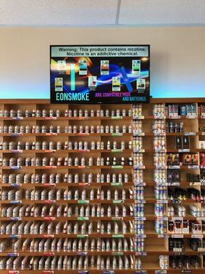 pre made juices with varied amounts of nicotine.