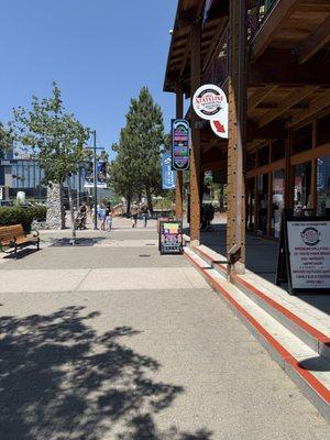 Upstairs, next to baked bear.