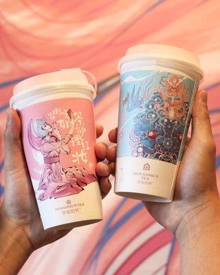 Peach Oolong Milk Tea & Osmanthus Rice Milk Tea (IG: @eatsbykatiemei)