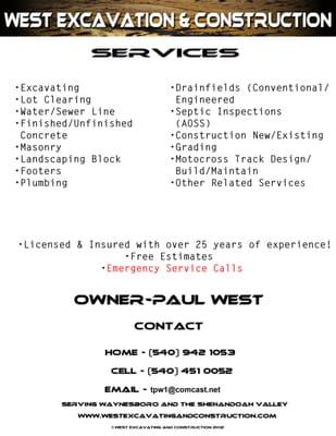 West Excavating & Construction