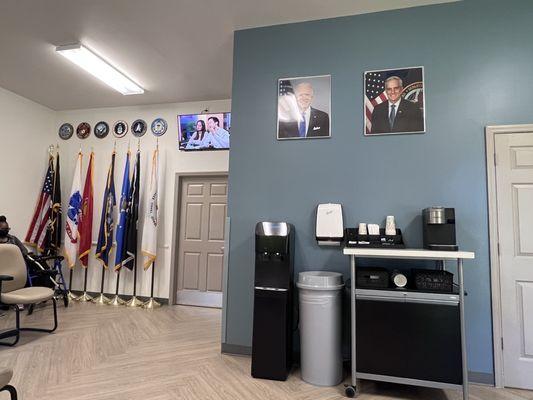 D' Lobby of VA clinic Stuart, Florida entry - I was told it was just newly renovated (note Pres Biden pic) Mon Dec 2, 2024
