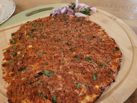 Lahmacun ($4.99) - tomato and spices on pita, very flavorful!