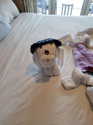 More adorable towel art!