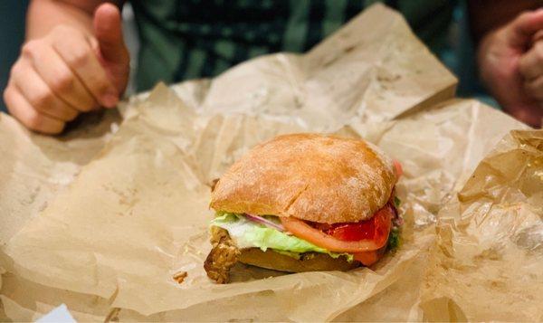 2022,AUG05- TTLA ($8) deliciously classic VEGAN WF sandwich! Thank you Linda for preparing our sandwich!! It was the BEST :-)