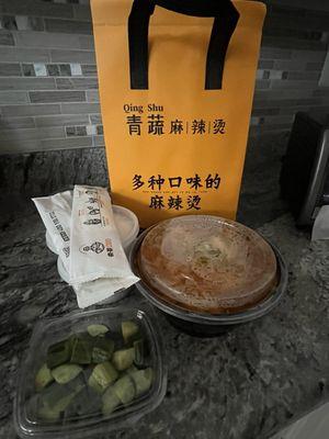 Sliced Fish with Tomato Soup (2 person serving) & Cucumber Salad