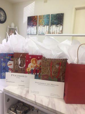 Gift certificates available for any occasion or in any denomination