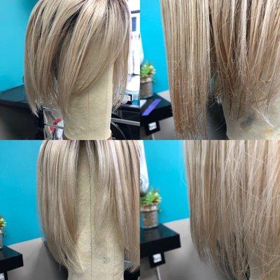 Before and after. Wig and topper refresh.