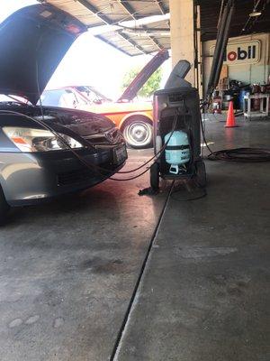 Getting my AC service. Great people, no haggle