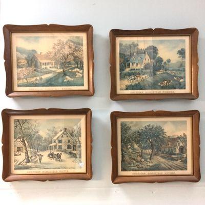 Currier & Ives Four Seasons pPrinrs