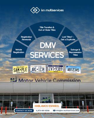 DMV Services for you! Fast and stress free. Get you Tags and Plates today