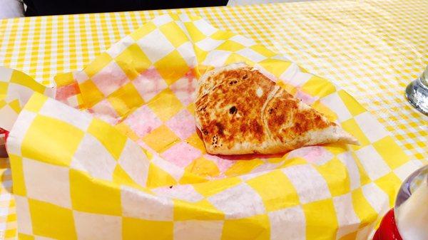 The other half of the breakfast burrito!