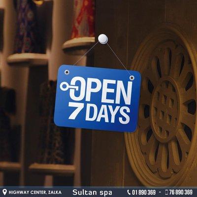 Open 7 Days