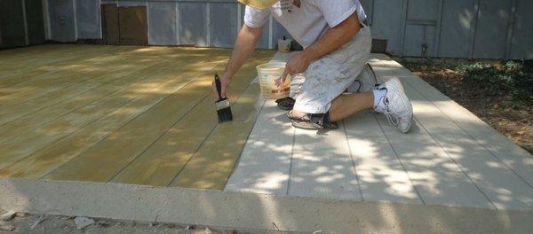 painting concrete in Tracy, Ca