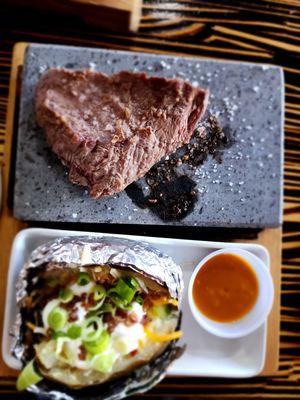 Flat Iron Steak and Baked Potato, Great Service and awesome food!!!
