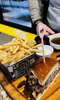 Philly steak sandwich