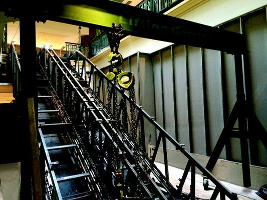 LGH equipment being used to install an escalator.