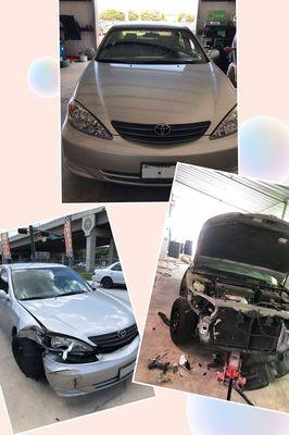 7/2018: Toyota body repair at Complete Auto care Houston, before and after photos