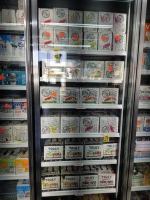 Large variety of seltzers