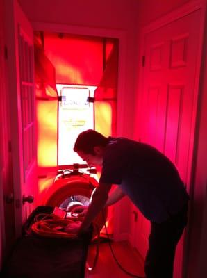 David and his blower door.