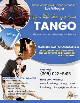 Classes, Shows, Events, Coaching - Los Villagra Tango - EVERYONE HAS DIFFERENT GOALS
AND WE ARE HERE TO BE WITH YOU IN ALL OF THEM.