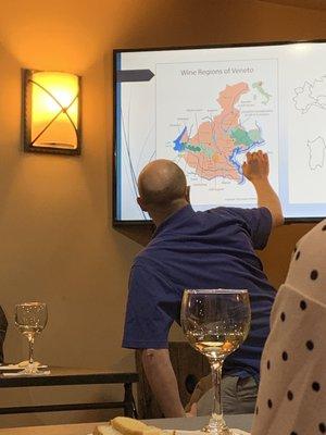 Pinpoint the location of each wine