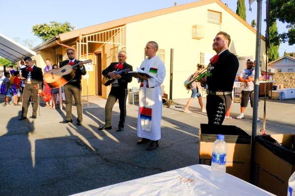 Each year Cristo Rey holds a blessing of the students.