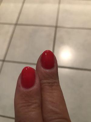 More crooked nails. Oh, and I asked for straight - not rounded!