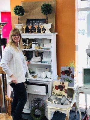 Cynthia at her store in Redwood City.