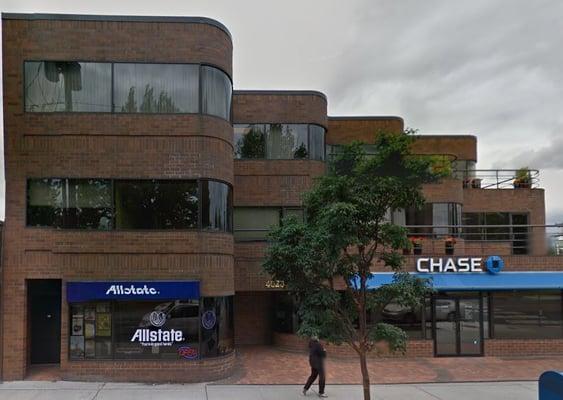 Front of office building.