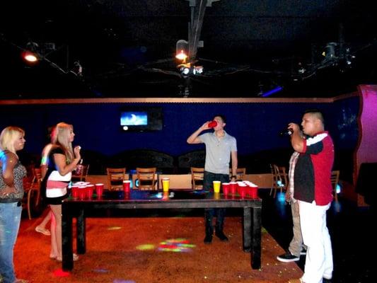 Come play some beer pong @ Mangos