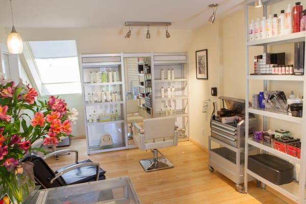 A whole specialized area for hair coloring.