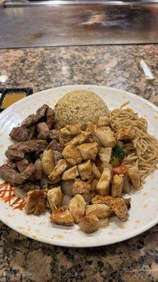 Steak and chicken hibachi