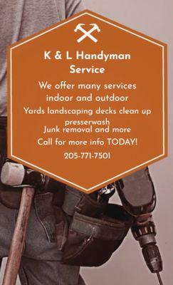 K&L handy man services