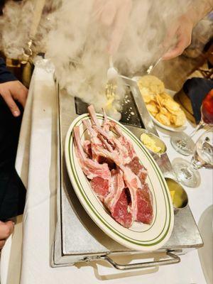 Lamb Chop on a Hot Stone