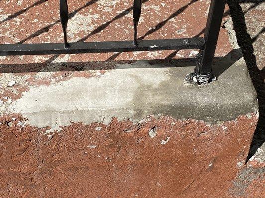 He fixed the railing on our stairs while he was waiting for the original job to dry
